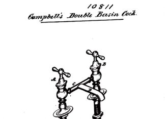 Combined hot and cold water faucets
